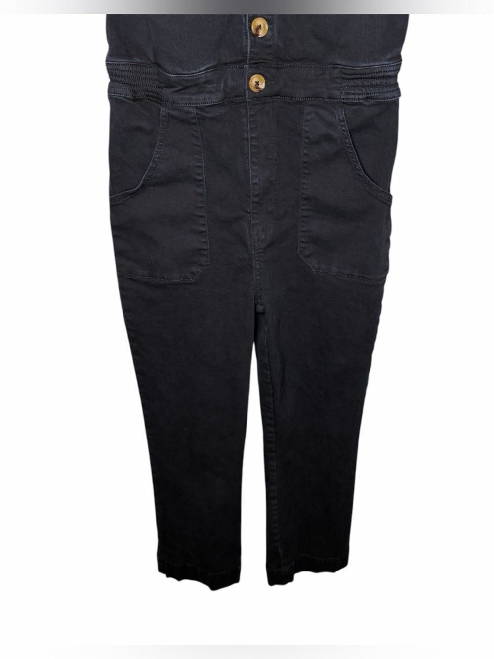 Show Me Your Mumu Black Emery Jumpsuit in Pitch Black Size Large Straight Leg - Picture 9 of 12